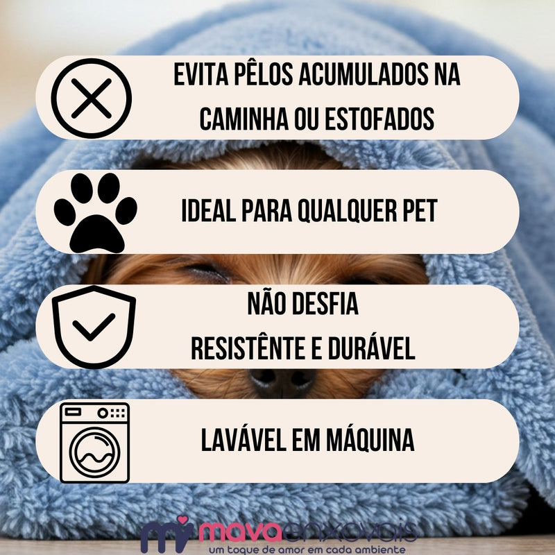Cobertor Manta Pet De Microfibra 90 X 110cm - Kit 10un