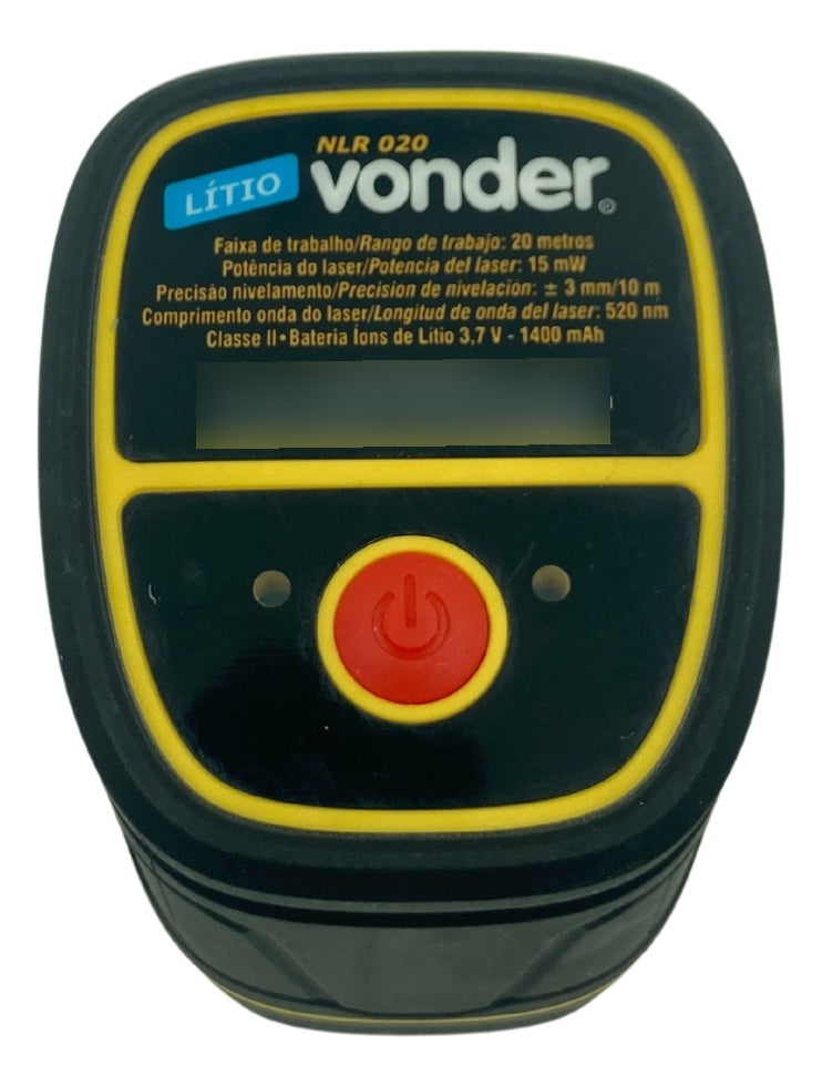 Nível A Laser Verde Recarregável 20m Nlr 020 Vonder