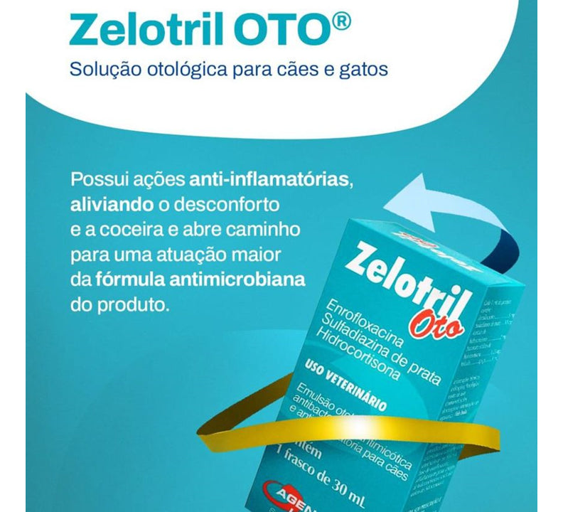 Zelotril Oto Para Cães Agener União 30ml