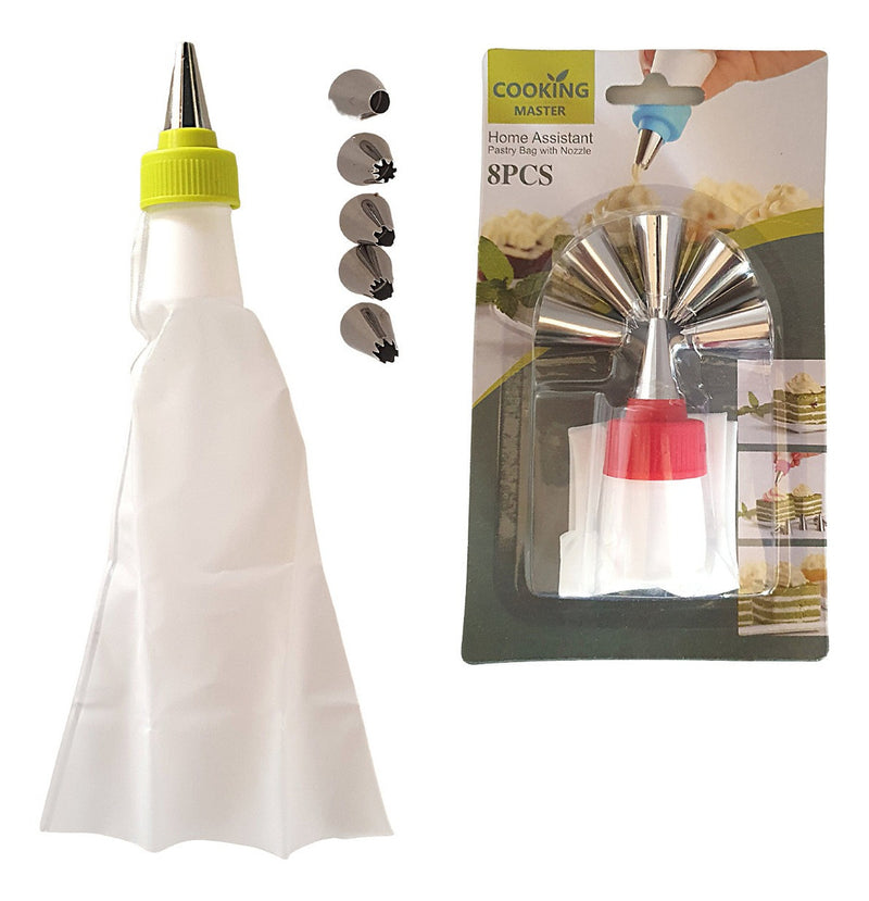 Kit Bicos De Confeitar + Bico Confeiteiro Com 7 Peças