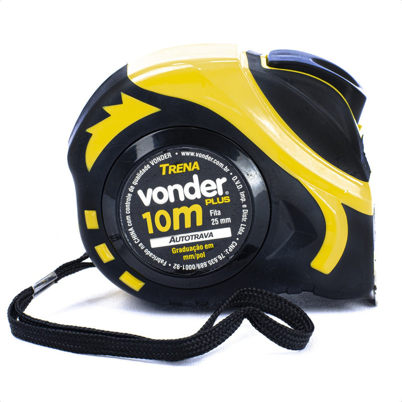 Trena Curta De Aço Autotrava 10m X 25mm Vonder