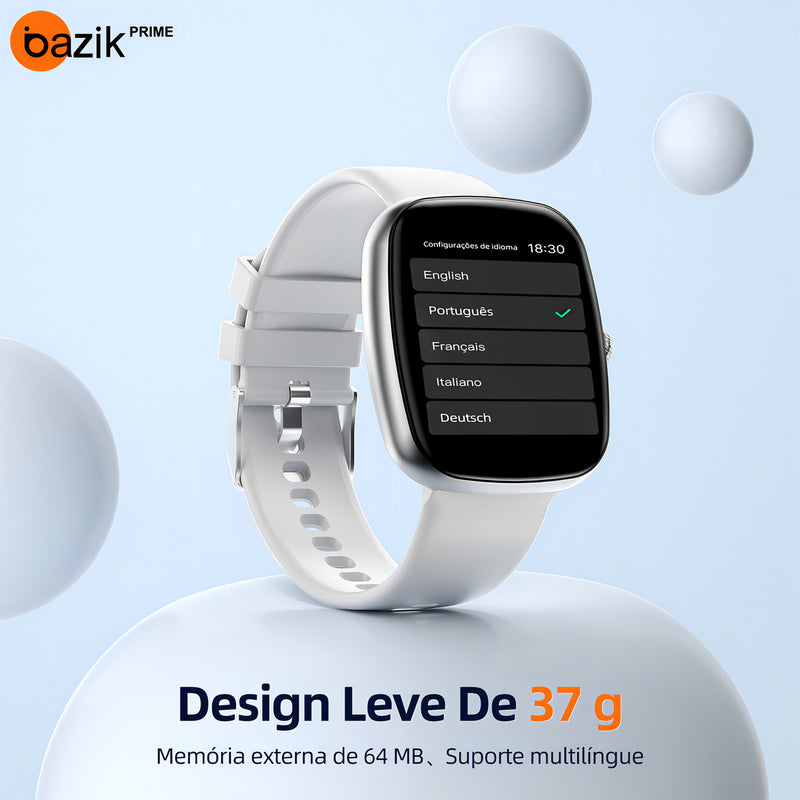 Relógio Inteligente Smartwatch Ultra Bazik Prime S35 Ultra Max, Masculino E Feminino Smartwatches Para Android, Ios 123 Modos Esporte Ip67 47mm Cor Rosa
