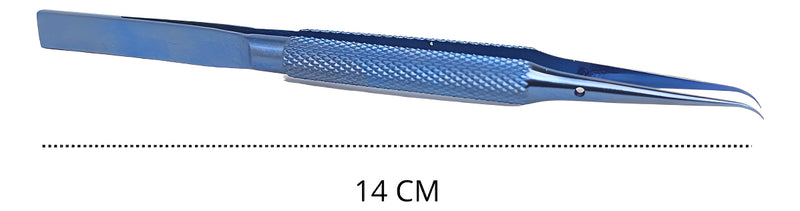 Pinça De Titanio Rt-15c Curva 14cm Profissional
