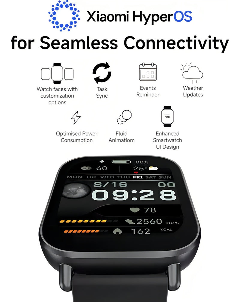 Redmi Watch 5 Active Hyperos ORIGINAL Preto