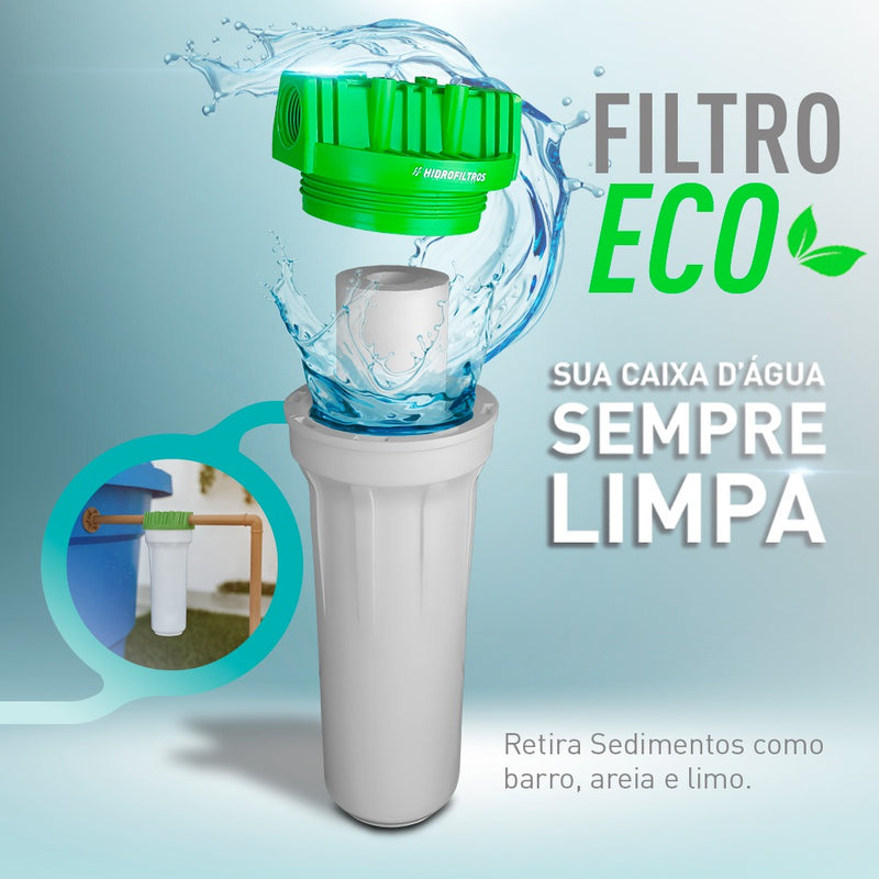 Filtro Caixa D'água E Cavalete Hidrofiltros + 4 Refil Extra