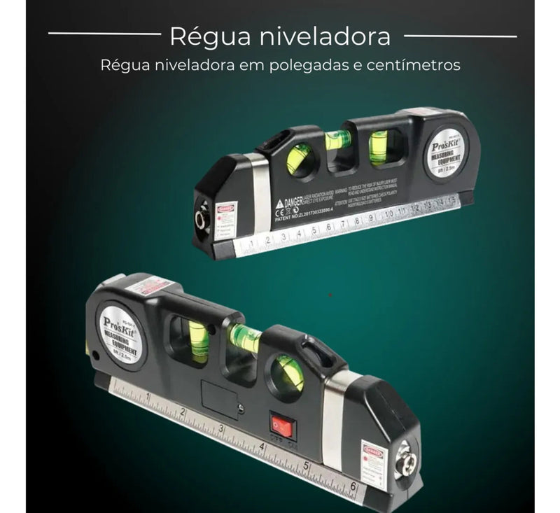 POLARES N80 Nivel 3 Em 1 A Laser Nivelador 3 Linhas Trena Régua Pro Polares