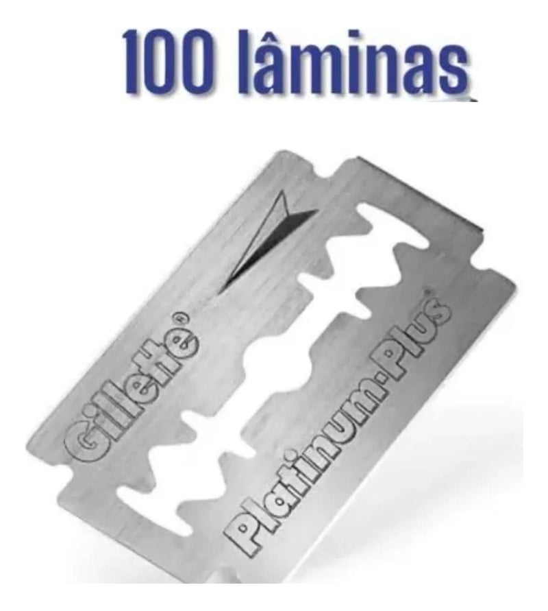 Lâmina De Barbear Gillette Platinum - 1 Cartela C/100 Un Aço
