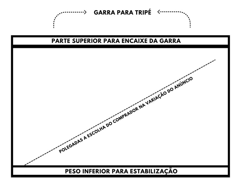 2 Tripé Suporte Pedestal Tela Projeção Projetor Porta Banner Mega Telas 100 2T