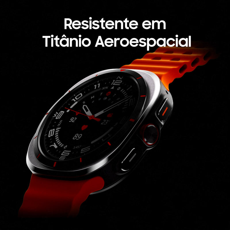 Samsung Galaxy Ultra Smartwatch Titânio Resistente A Água Caixa Preto Pulseira Preto