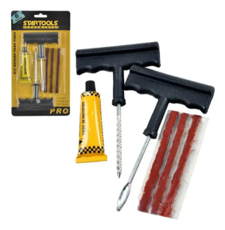 Kit Reparo Para Pneu De Carro E Moto  Acessorios Pro 6 Pecas