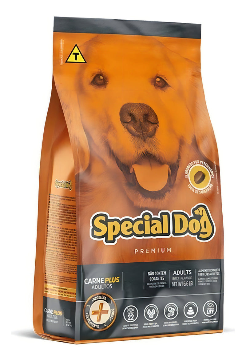 Alimento Special Dog Premium para cão adulto de raza todos os tamanhos sabor carne plus de 20 kg