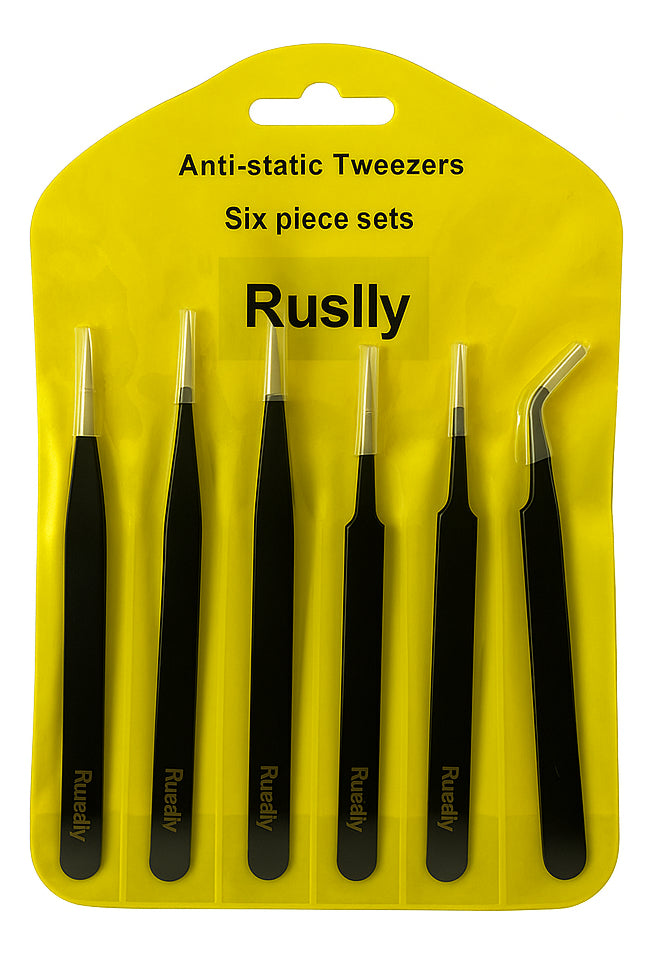 Kit 6 Pinças Anti Estática Para Eletrônica Artesanato Solda Ruslly