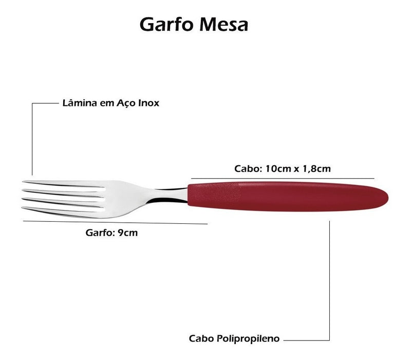 Faqueiro Tramontina Ipanema Inox 24 Pçs Serve Até 6 Pessoas Cor Branco