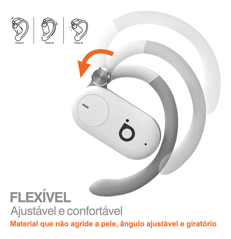 Fone De Ouvido Sem Fio, Bluetooth 5.4, Ows Esportivo, Estéreo Hi-fi, Enc(chamada Hd Bluetooth), Bateria De 30 Horas De Duração, 100h Standby, Tws Corrida Ciclismo, Basike Ba-fon001 Cor Preto