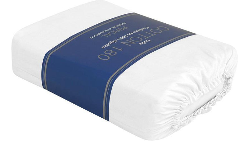 Lençol Zelo Cotton 180 Com Elástico Solteiro Bege Desenho do tecido Liso