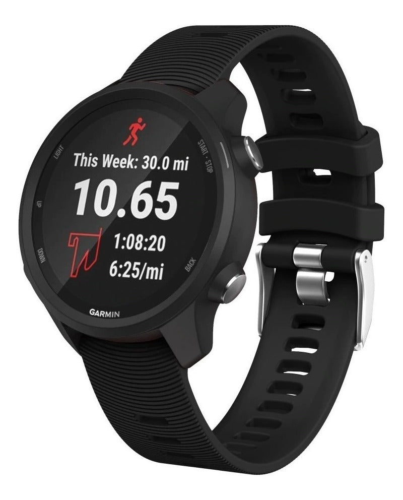 Pulseira Silicone Garmin Forerunner 245 645 Music Watch Cor Verde-claro Largura 20 Mm
