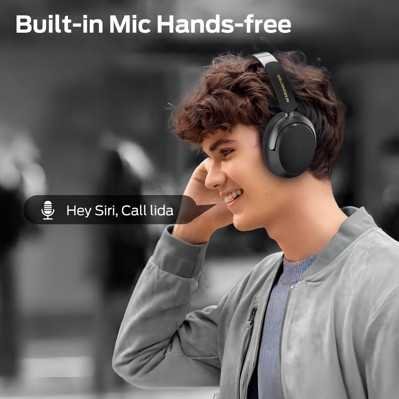 Fones de ouvido sem fio para jogos com cancelamento de ruído ativo e microfone Bluetooth 5.4, 70 horas de duração da bateria, design dobrável, leve e confortável, ideal para viagens. Monster E87 Black