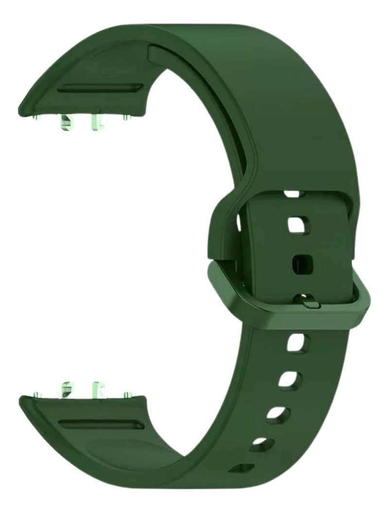 Pulseira Fecho Silicone Para Samsung Galaxy Fit 3 Sm-r390 Cor Nude Largura Da Pulseira 20 Mm