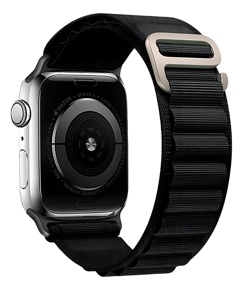 Pulseira Loop Para Watch Apple Ultra Alpine Alpinista Nylon Cor Laranja/Preto - 42mm 44mm 45mm 49mm