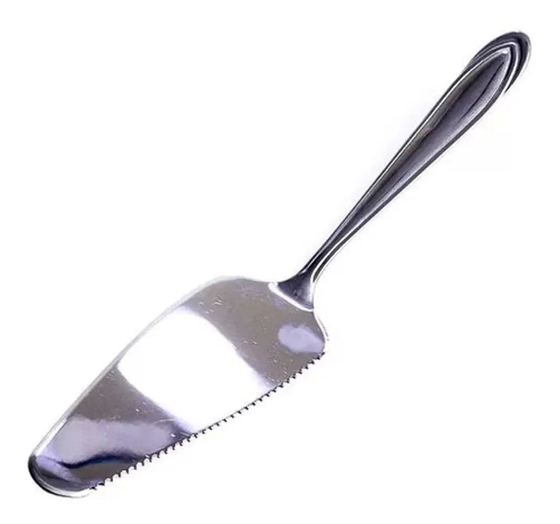 Espátula Pá P/ Cortar Bolo Tortas Doces C/ Serra Em Aço Inox Cor Aço Inox