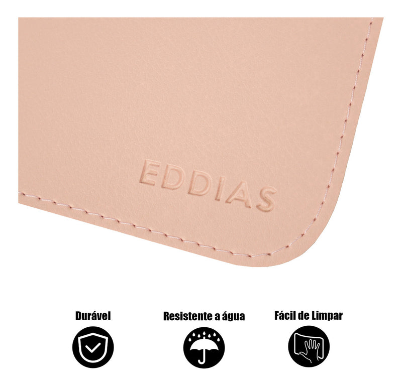 Mousepad Grande Preto 90x40 Deskpad Couro Antiderrapante Mesa Computador Notebook Eddias