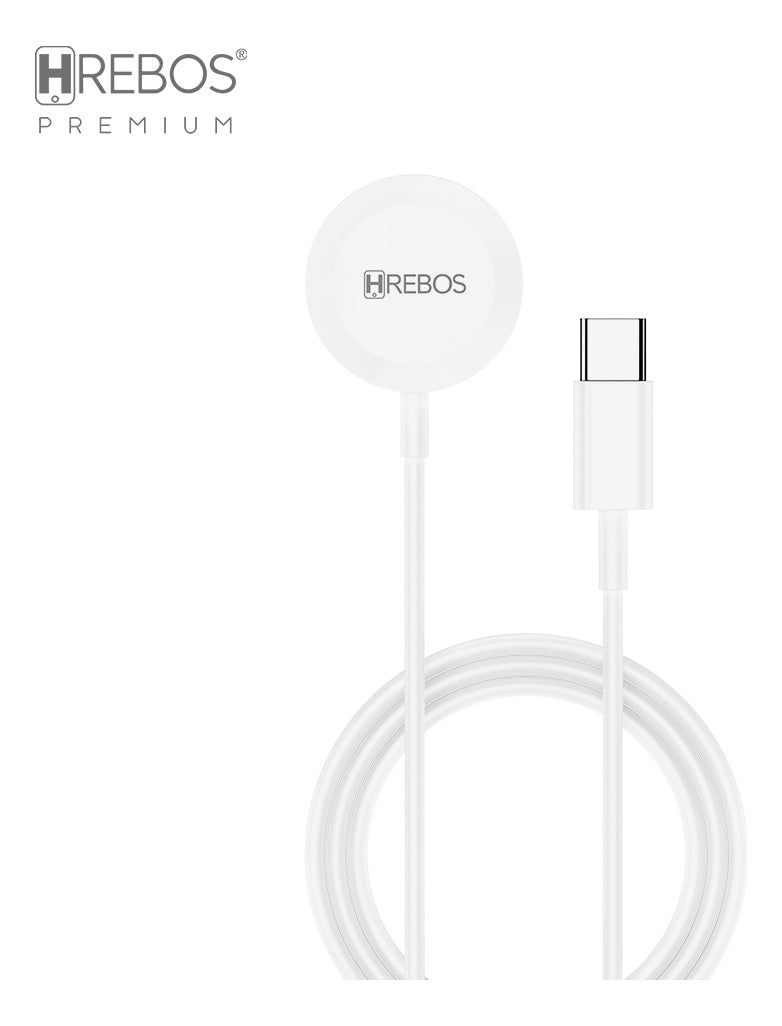 Cabo Carregador Usb-c Magnético Para Apple Watch 1 Ao 8 Cor Branco