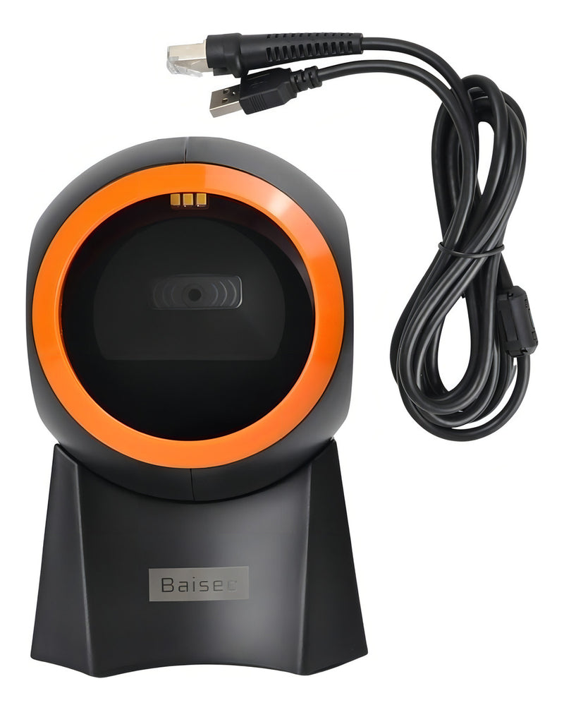 Leitor De Código De Barras Fixo Pdv Usb 1d 2d Qr Code Baisec Cor Preto