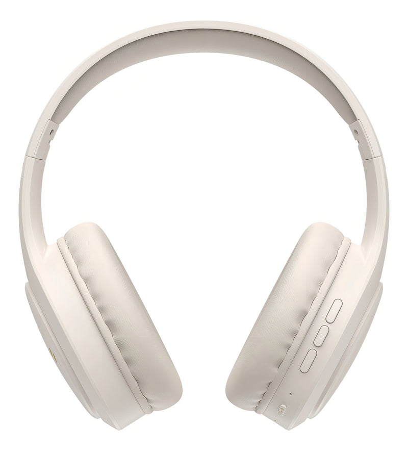 Fone De Ouvido Headphone Dapon H02d Bluetooth 5.1 Microfone Cor Bege