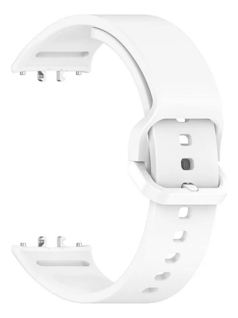 Pulseira Fecho Silicone Para Samsung Galaxy Fit 3 Sm-r390 Cor Nude Largura Da Pulseira 20 Mm