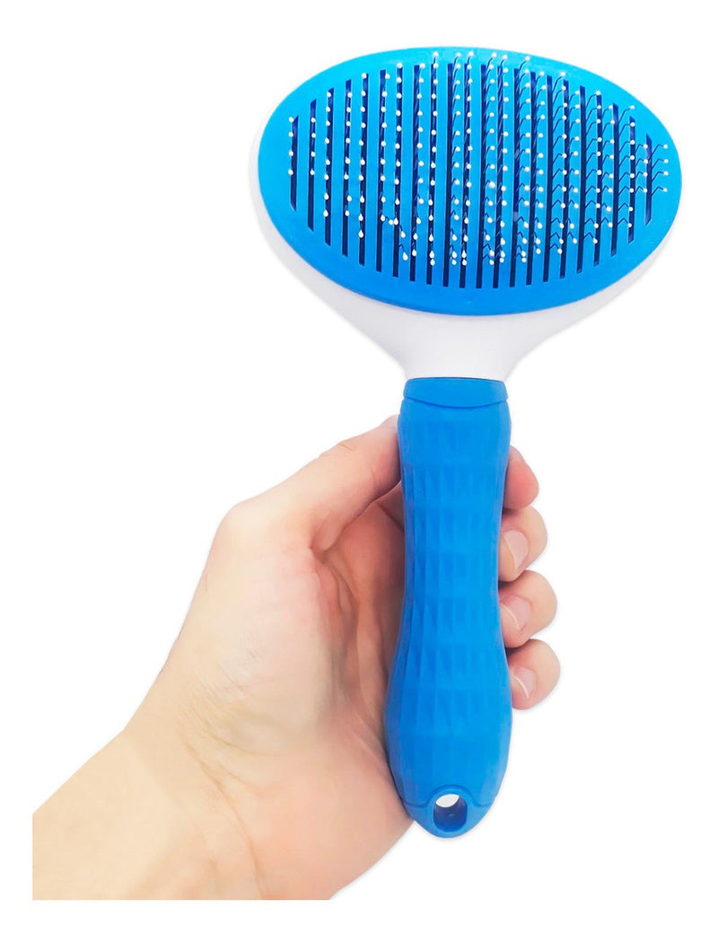 Escova Pelos Pet Automatica Rasqueadeira Magica Gato Cao New Cor Rosa