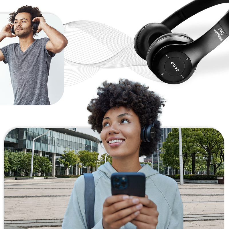 Fone De Ouvido Bluetooth Sem Fio Regulável Corrida Treino Academia Entrada P2 Mp3 Wireless Para Smartphone Pc Desktop
