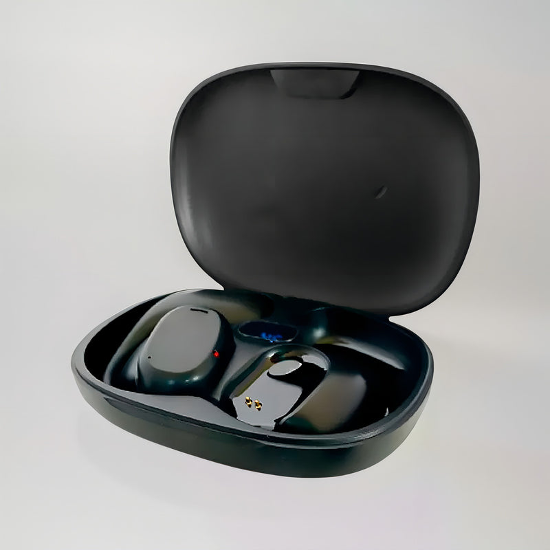 Fone De Ouvido Bluetooth Gancho Sem Fio Esporte Corrida Cor Preto