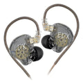 Fone De Ouvido Kz Edx Lite Dj Musical Retorno Palco In-ear Cor Fume
