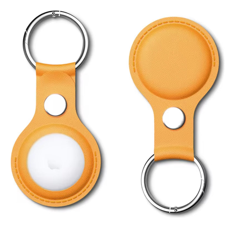 Capa Case De Couro Para Airtag Com Chaveiro Premium