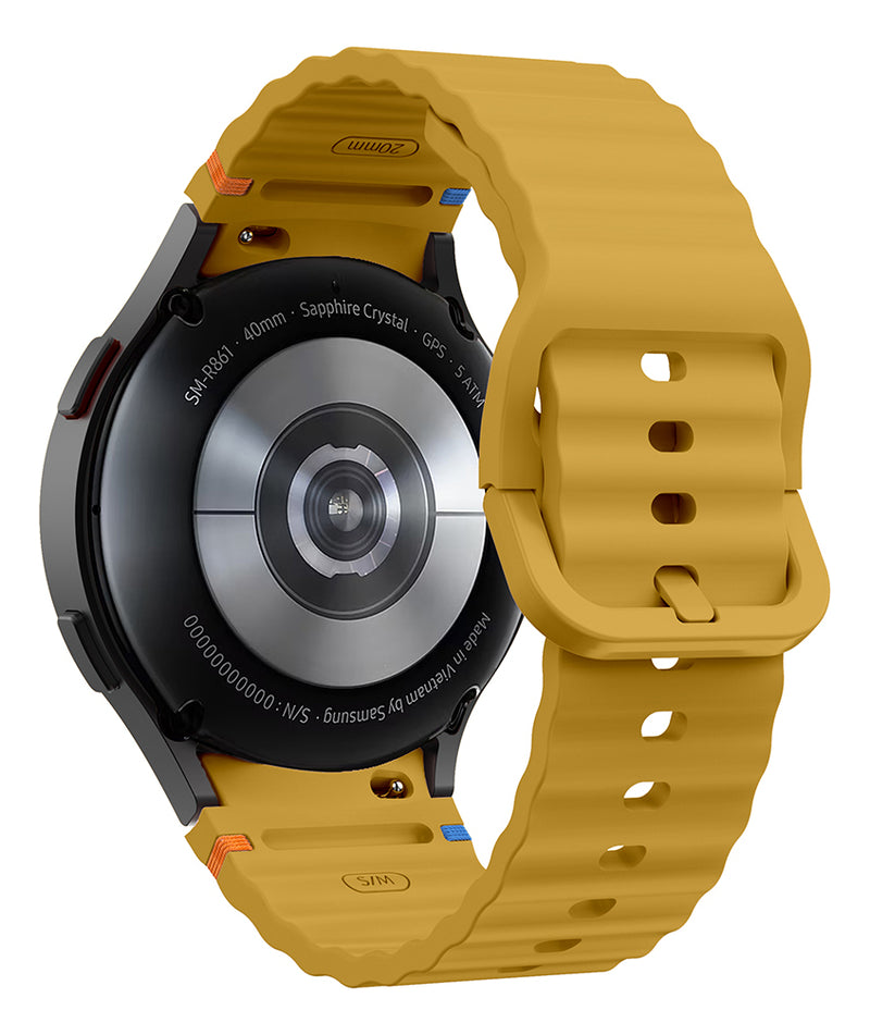 Pulseira De Silicone Ridge 3 Cores 123-alc-07 Marca 123smart Compavel Com Samsung Galaxy Watch 4 5 6 7 Fe 40mm 42mm 43mm 44mm 45mm 46mm 47mm Classic Pro - Cor Preto