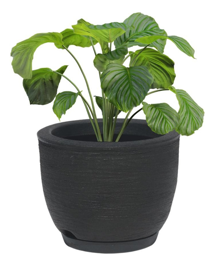 Vaso Planta Decorativo Polietileno Jardim Bojo Escovado N1