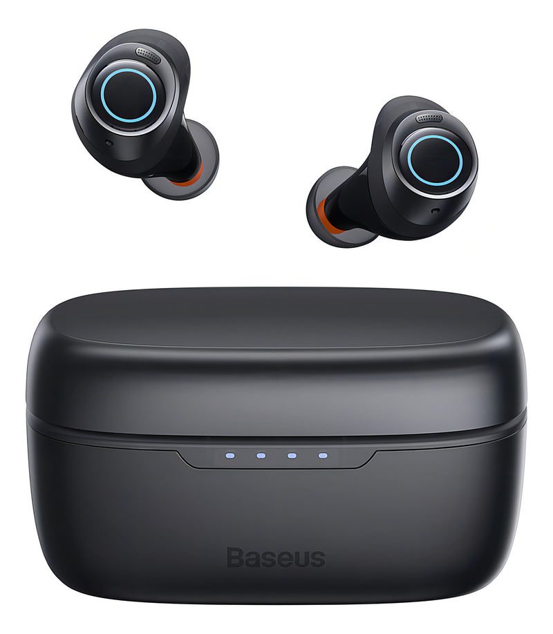 Fone Sem Fio Baseus Tws Bowie Ma10 Com Cancelamento De Ruído e Ipx6 Cor Preto