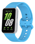 Pulseira Fecho Silicone Para Samsung Galaxy Fit 3 Sm-r390 Cor Vinho Largura Da Pulseira 20 Mm