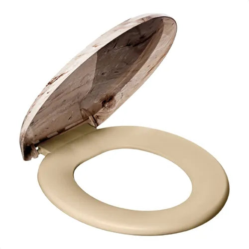 Atlas Decor Bege Assento Tampa De Vaso Sanitário Almofadado Universal Mármore