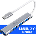 Hub Usb 4 Portas 3.0 Macbook Cabo Extensor Adaptador Mesa Computador Várias Portas 3.0 e 2.0 Pc Notebook Impressora Switch Ayann
