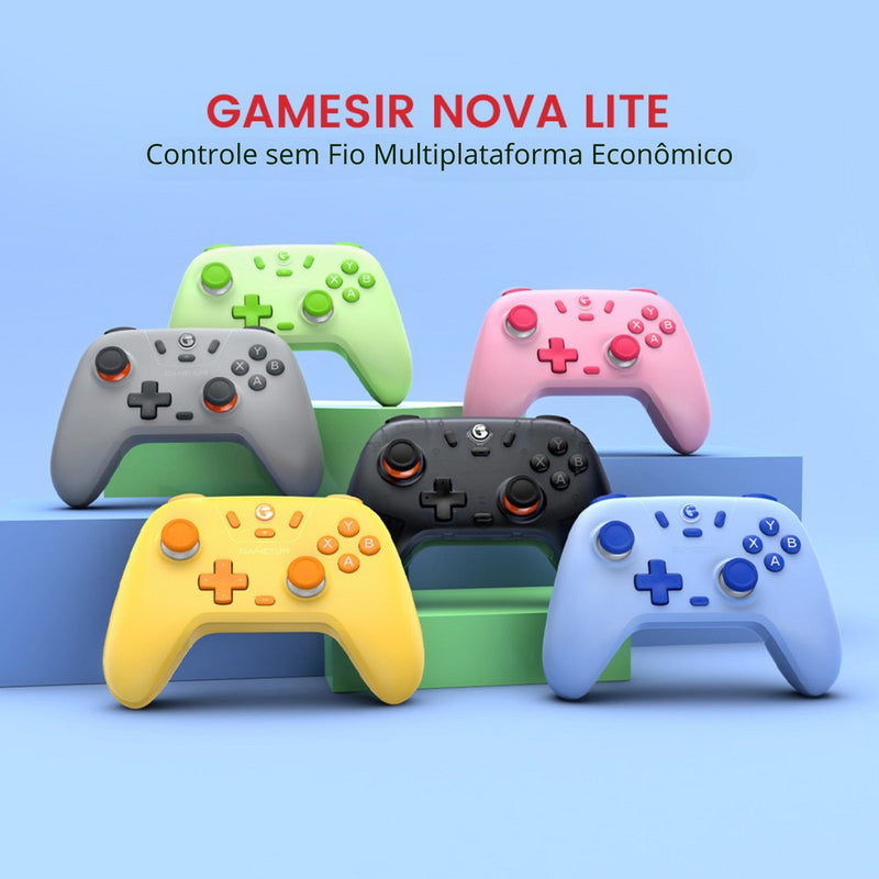 Controle Gamesir T4 Nova Lite Sem Fio Para Pc Switch Android Ios Steam Celular Hall Effect Cor Space Purple