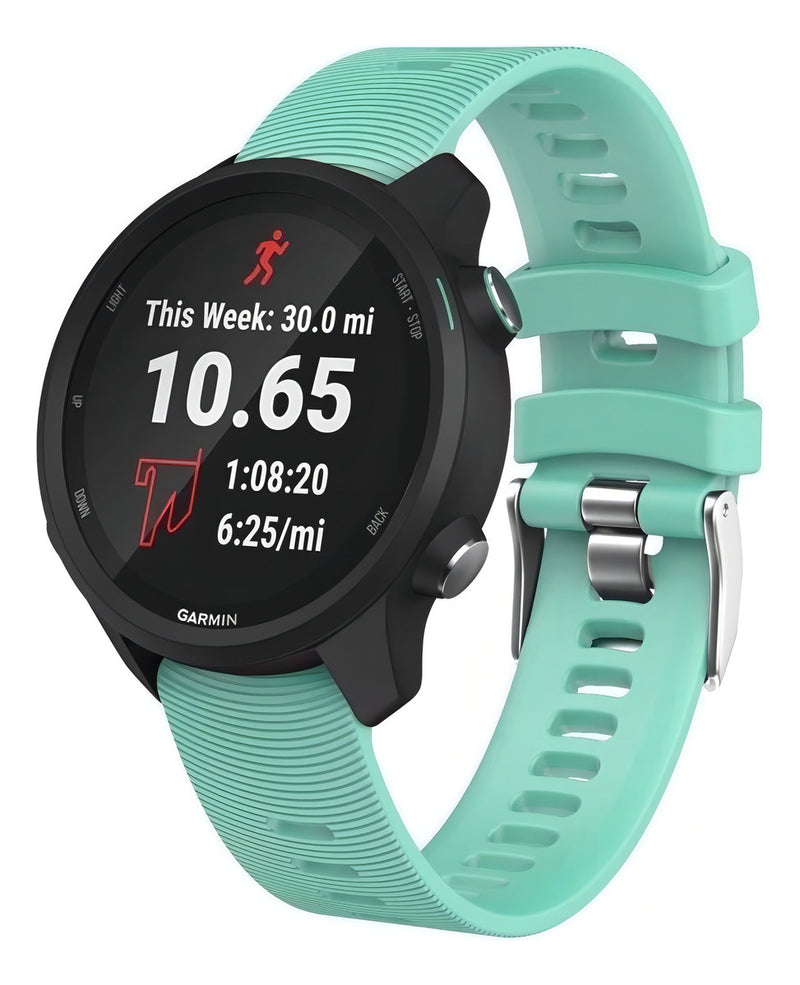 Pulseira Silicone Garmin Forerunner 245 645 Music Watch Cor Verde-claro Largura 20 Mm