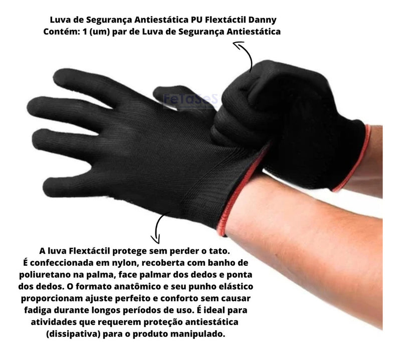 Luva Anti-estática Para Manutenção Celular Pc Eletronicos