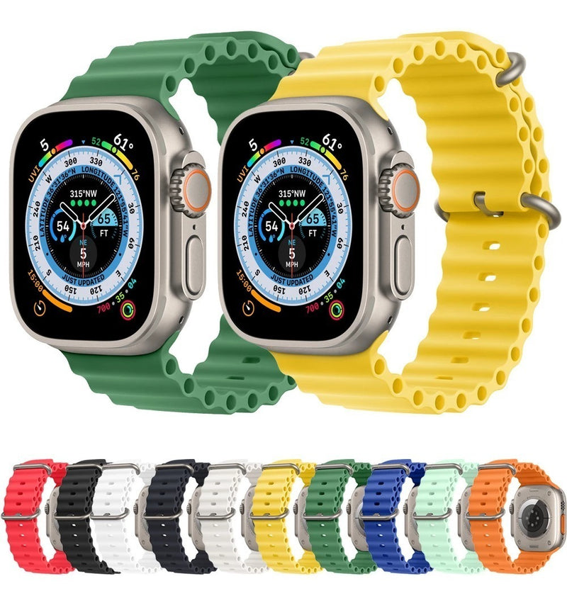 Pulseira Oceano Para Apple Watch Ultra 49mm Cor Rosa-claro