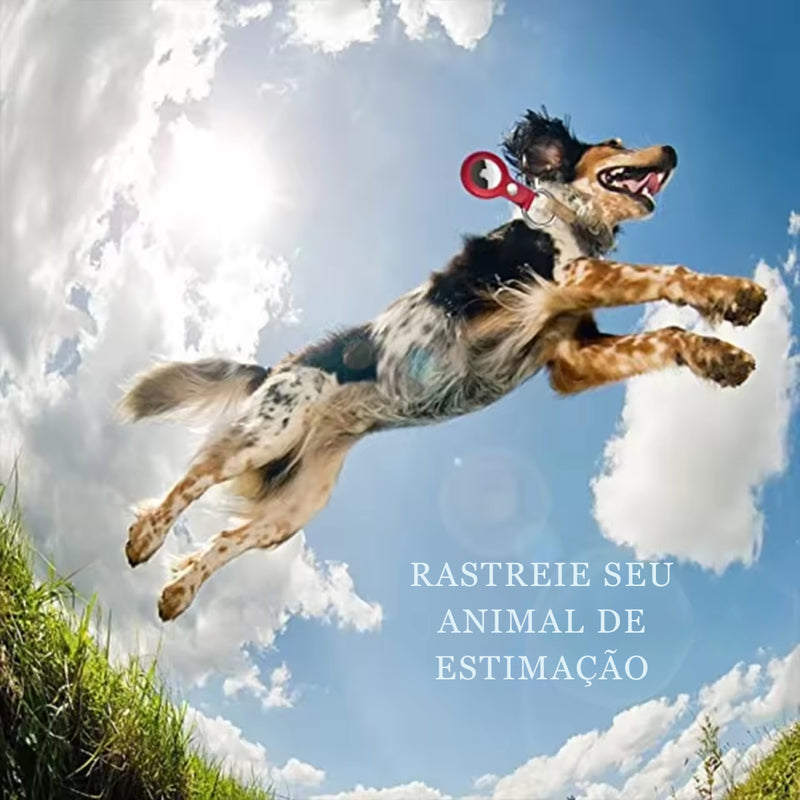 Capa Case De Couro Para Airtag Com Chaveiro Premium