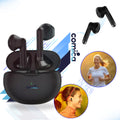 Fone De Ouvido Bluetooth Portátil Comica Sem Fio Compatível Todos Celulares Confortável Tws Recarregável Cor Branco