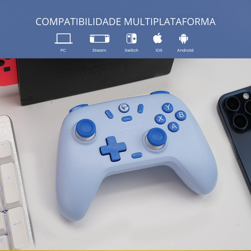 Controle Gamesir T4 Nova Lite Sem Fio Para Pc Switch Android Ios Steam Celular Hall Effect Cor Space Purple