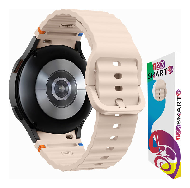 Pulseira De Silicone Ridge 3 Cores 123-alc-07 Marca 123smart Compavel Com Samsung Galaxy Watch 4 5 6 7 Fe 40mm 42mm 43mm 44mm 45mm 46mm 47mm Classic Pro - Cor Verde Militar