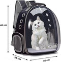 Mochila Pet visão panorâmica inteligente segurança ventilação cor preto com conforto premium