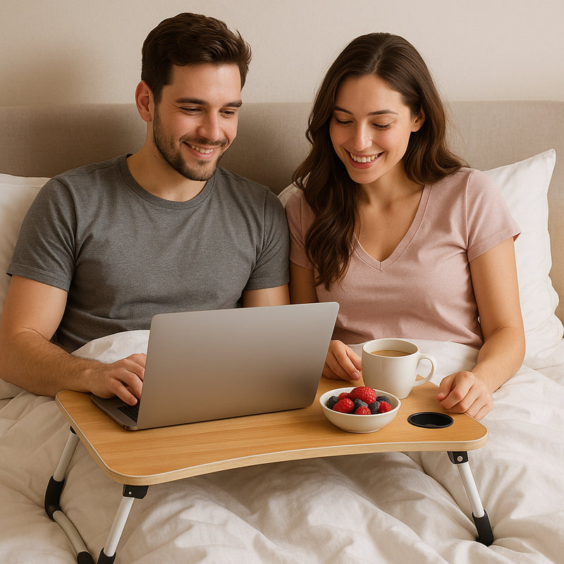 Mesa Suporte Notebook Dobrável Cama Sofá Trabalho Estudo Cor Preto